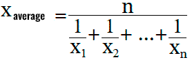 查找调和平均值的公式